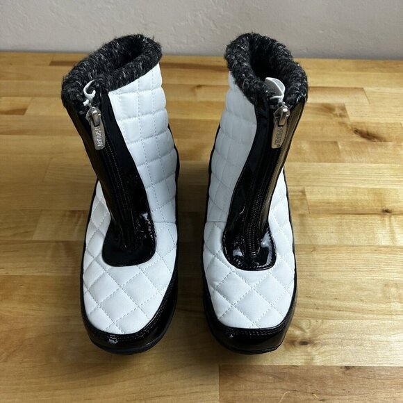 Khombu Megan Boots White Waterproof Cold Rated Memory Foam Winter Size 5 - Picture 3 of 10